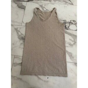 Athleta ribbed beige tank top large